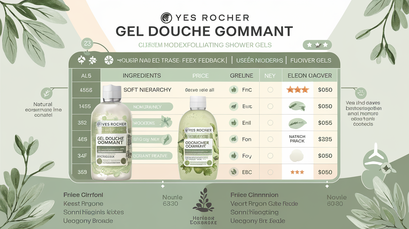 Comparatif Gel Douche Gommant