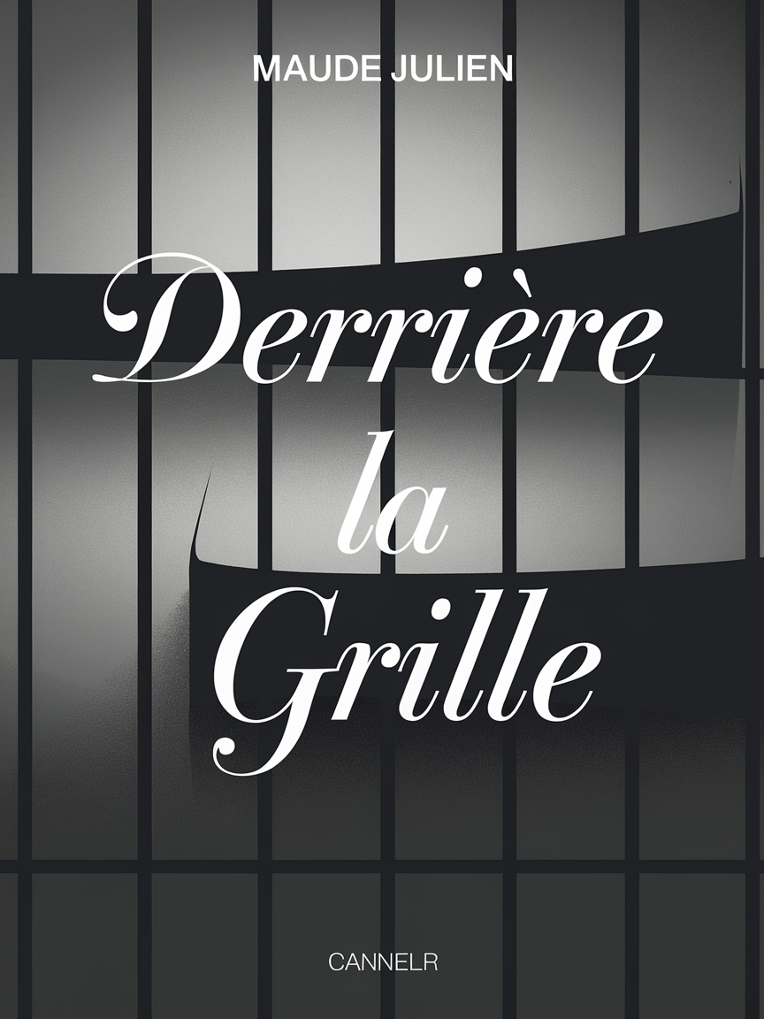 Couverture du livre "Derrière la grille" symbolisant l'enfermement.